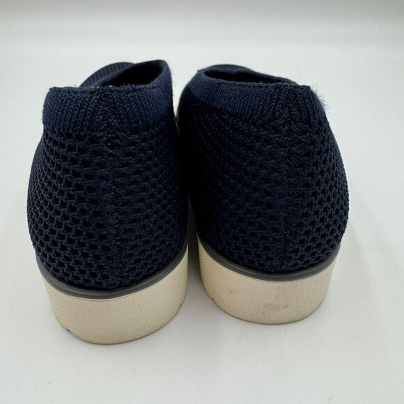 Eileen Fisher Womens Seam Knit Stretch Flat Loafer Slip-On Navy Blue Size 6.5 - Picture 3 of 8